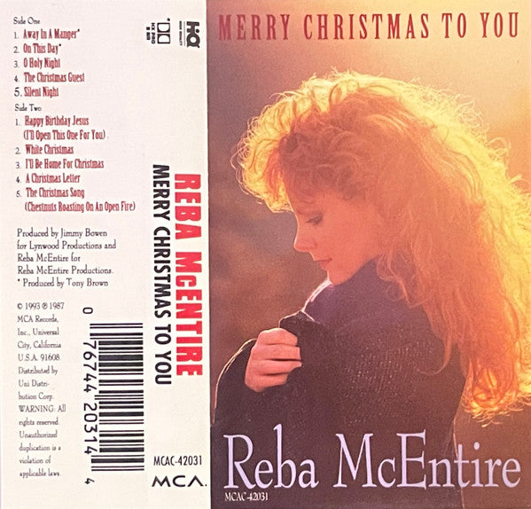 Reba McEntire : Merry Christmas To You (Cass, Album, RE)