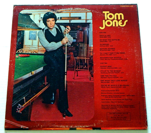 Tom Jones : Tom Jones Sings She's A Lady (LP, Album, W)