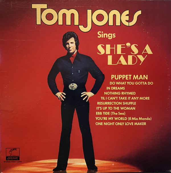 Tom Jones : Tom Jones Sings She's A Lady (LP, Album, W)