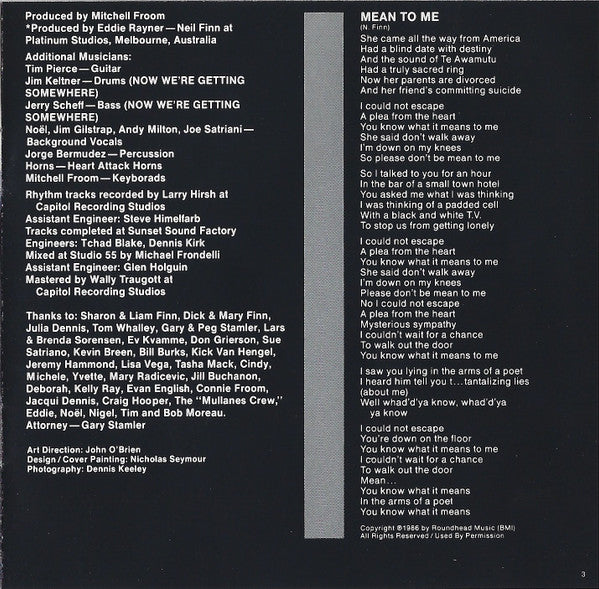Crowded House : Crowded House (CD, Album, RE)