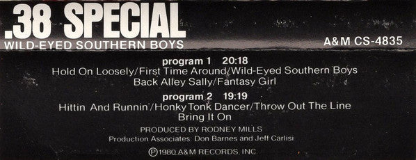 38 Special (2) : Wild-Eyed Southern Boys (Cass, Album)