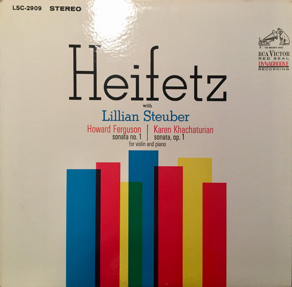 Howard Ferguson (3) / Karen Khachaturian, Jascha Heifetz, Lillian Steuber : Sonata No.1 / Sonata, Op.1 (LP, RE)