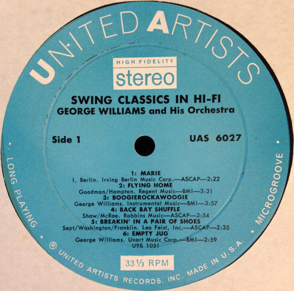 George Williams And His Orchestra - Swing Classics In Stereo (LP) (VG+) - Endless Media