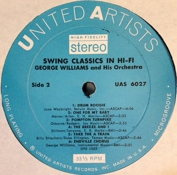 George Williams And His Orchestra - Swing Classics In Stereo (LP) (VG+) - Endless Media