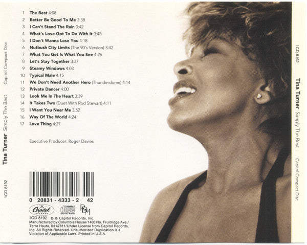 Tina Turner : Simply The Best (CD, Comp, Club)