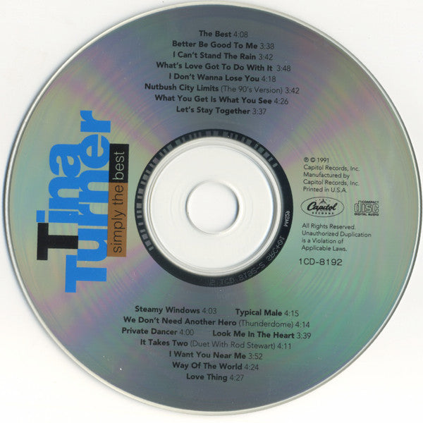 Tina Turner : Simply The Best (CD, Comp, Club)