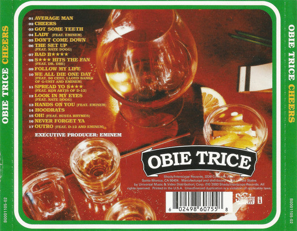 Obie Trice : Cheers (CD, Album, TUM)