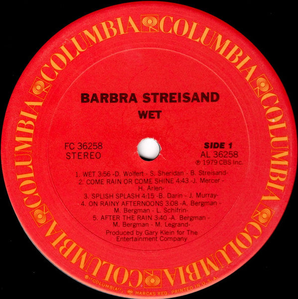 Barbra Streisand - Wet (LP) (VG) - Endless Media