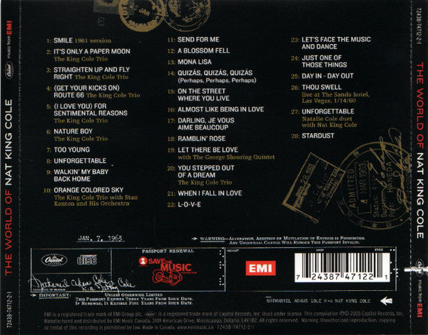 Nat King Cole : The World Of Nat King Cole (CD, Comp)