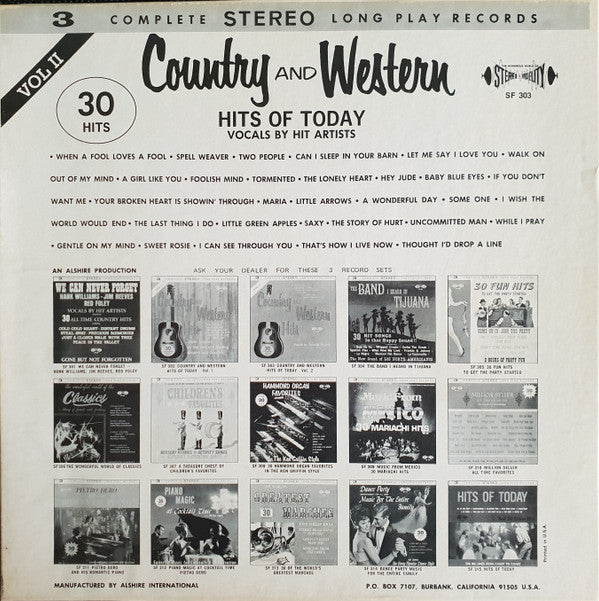Various : Country And Western Hits Vol 2 (3xLP)