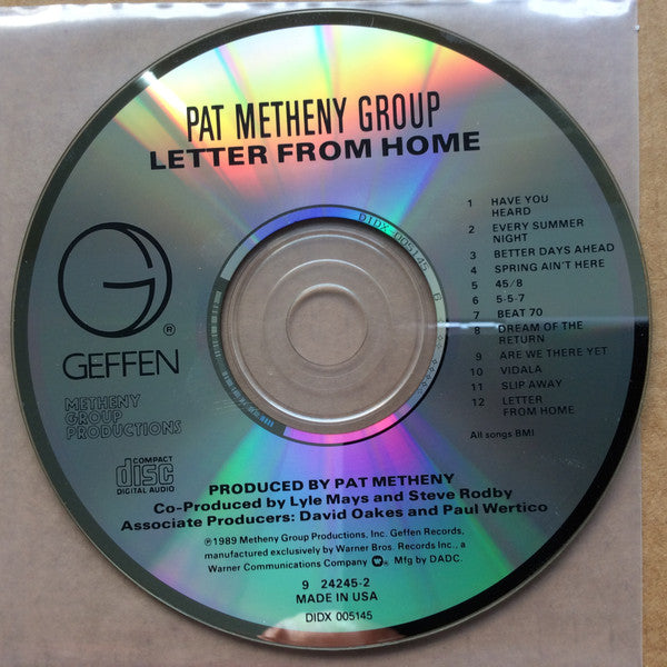 Pat Metheny Group : Letter From Home (CD, Album)