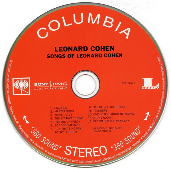 Leonard Cohen : Songs Of Leonard Cohen (CD, Album, Dlx, Ltd, RE, RM)
