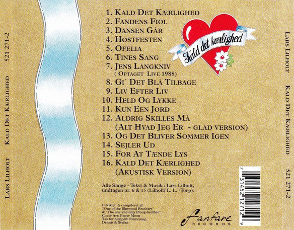 Lars Lilholt : Kald Det Kærlighed (CD, Comp, PMD)