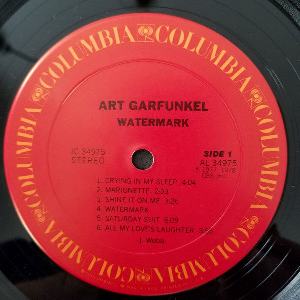 Art Garfunkel : Watermark (LP, Album, San)