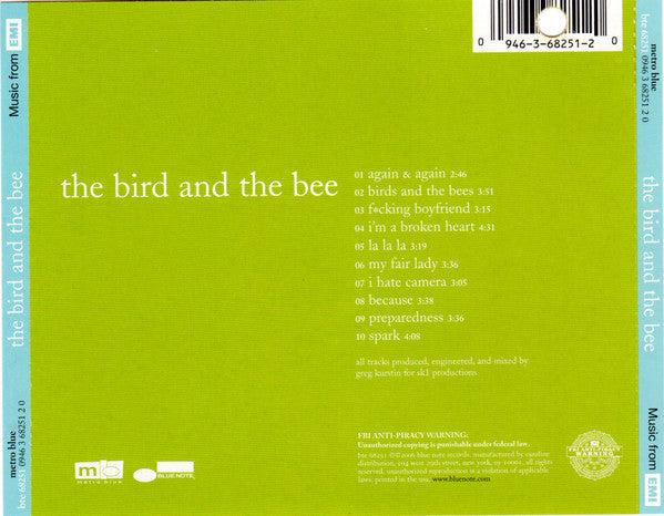 The Bird And The Bee : The Bird And The Bee (CD, Album, Promo)