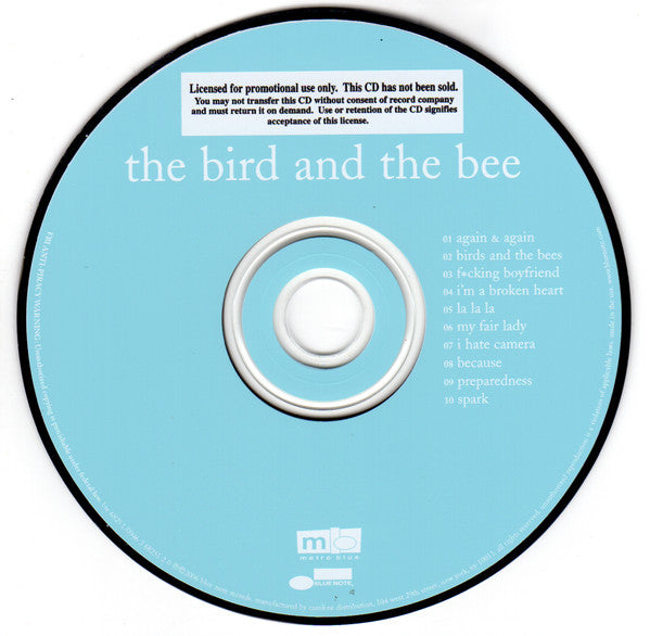 The Bird And The Bee : The Bird And The Bee (CD, Album, Promo)