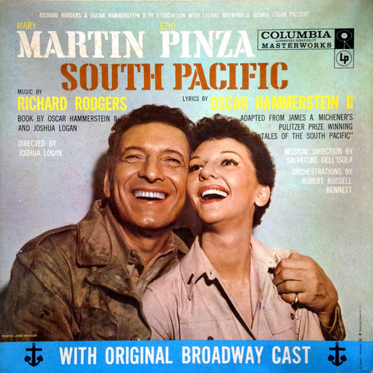 Mary Martin, Ezio Pinza, Richard Rodgers, Oscar Hammerstein II With "South Pacific" Original Broadway Cast : South Pacific (LP, Mono, RE)