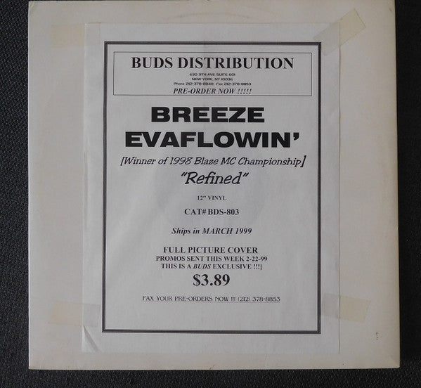 Breez Evahflowin' - Refined / On The Mic  (12") (G) - Endless Media