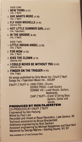 Enuff Z'nuff : Enuff Z'nuff (Cass, Album, Club)