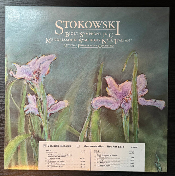 Leopold Stokowski, National Philharmonic Orchestra, Felix Mendelssohn-Bartholdy Felix Mendelssohn, Georges Bizet : Bizet - Symphony In C / Mendelssohn - Symphony No. 4, "Italian" (LP, Album, Promo)