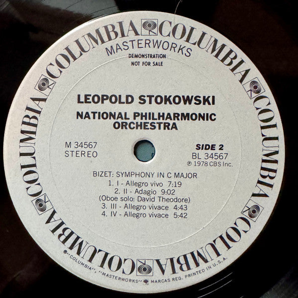 Leopold Stokowski, National Philharmonic Orchestra, Felix Mendelssohn-Bartholdy Felix Mendelssohn, Georges Bizet : Bizet - Symphony In C / Mendelssohn - Symphony No. 4, "Italian" (LP, Album, Promo)
