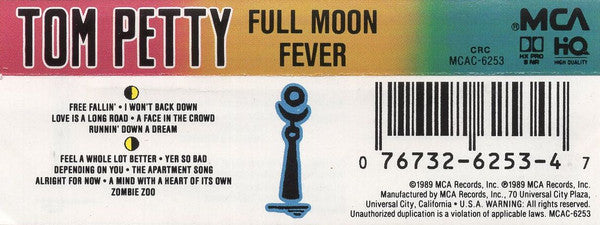 Tom Petty : Full Moon Fever (Cass, Album, Club, SR)