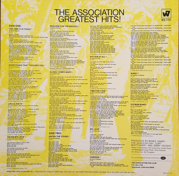 The Association (2) : Greatest Hits! (LP, Comp, RE, Jac)