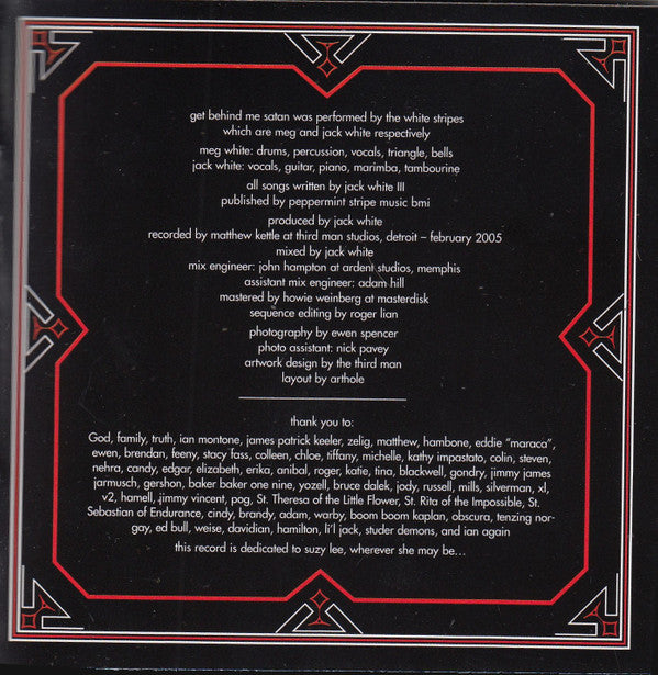The White Stripes : Get Behind Me Satan (CD, Album)