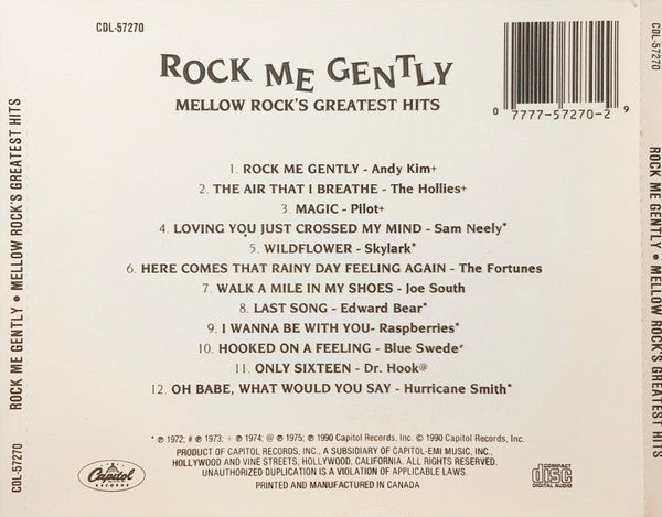 Various : Rock Me Gently - Mellow Rock's Greatest Hits (CD, Comp)