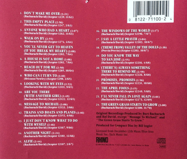 Dionne Warwick : The Dionne Warwick Collection - Her All-Time Greatest Hits (CD, Comp, RP)