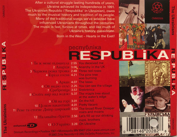 The Ukrainians : Respublika (CD, Album, Enh)