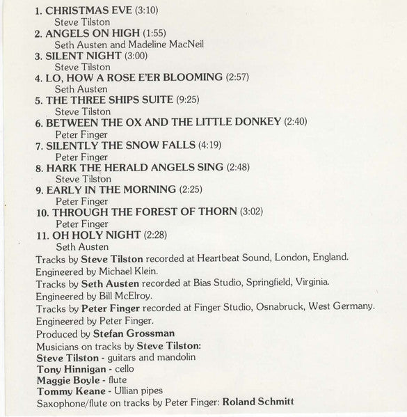 Steve Tilston, Peter Finger, Seth Austen : Silently The Snow Falls - Christmas Carols & Songs (CD, Album)