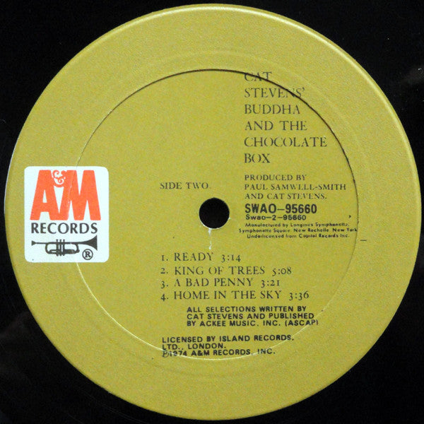 Cat Stevens : Buddha And The Chocolate Box (LP, Album, Club, Cap)