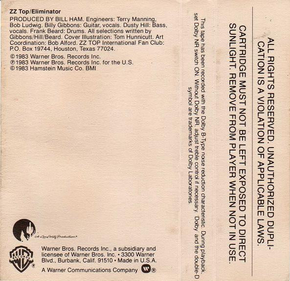 ZZ Top : Eliminator (Cass, Album, Dol)