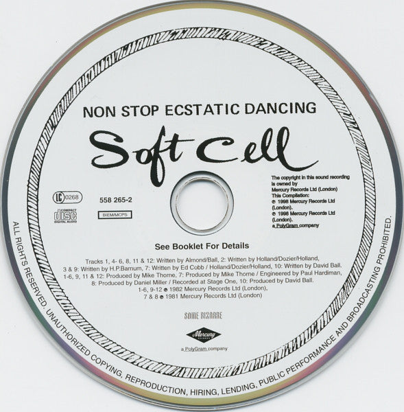 Soft Cell : Non Stop Ecstatic Dancing (CD, Album, RE, RM)