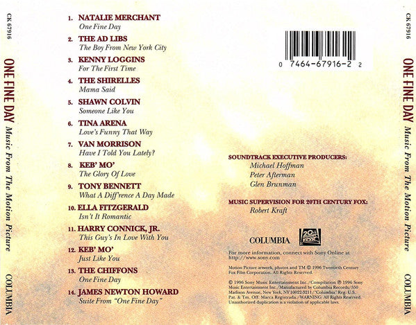 Various : One Fine Day (Music From The Motion Picture) (CD, Comp, DAD)