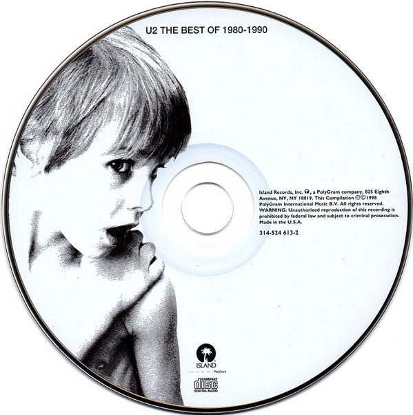 U2 : The Best Of 1980-1990 (CD, Comp, RP)
