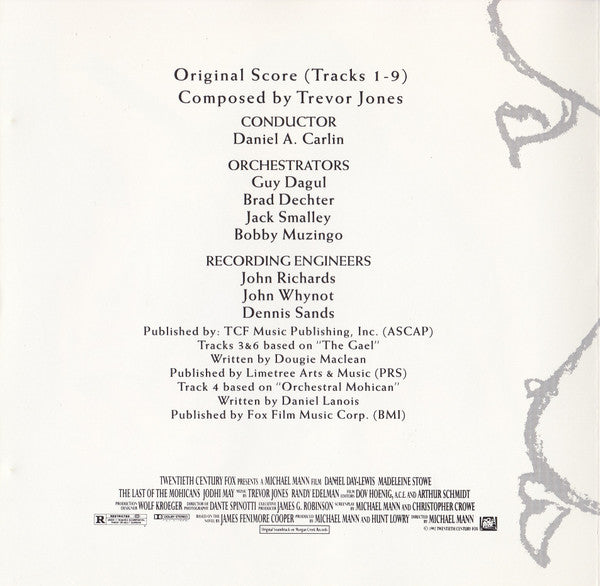 Trevor Jones / Randy Edelman : The Last Of The Mohicans (Original Motion Picture Soundtrack) (CD, Album)
