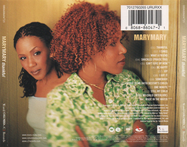 Mary Mary : Thankful (CD, Album)