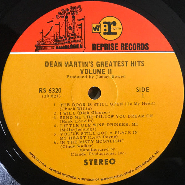 Dean Martin : Dean Martin's Greatest Hits! Volume 2 (LP, Comp, Ind)