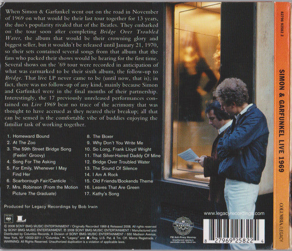 Simon & Garfunkel : Live 1969 (CD, Album)