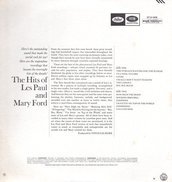 Les Paul & Mary Ford - Hits Of Les & Mary (LP) (VG) - Endless Media