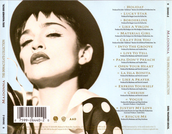 Madonna : The Immaculate Collection (CD, Album, Comp)