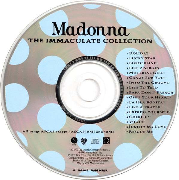 Madonna : The Immaculate Collection (CD, Album, Comp)