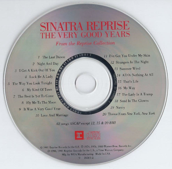 Frank Sinatra : Sinatra Reprise: The Very Good Years (CD, Comp, All)