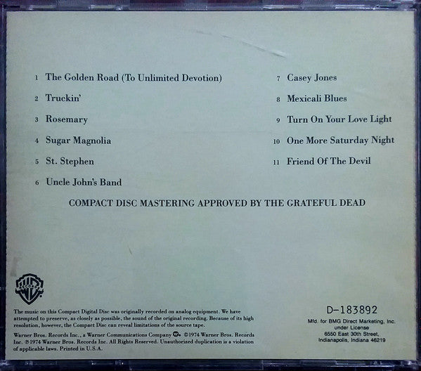 The Grateful Dead : The Best Of Grateful Dead: Skeletons From The Closet (CD, Comp, Club, RE, RM)