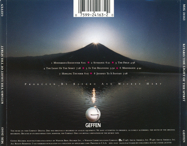 Kitaro : The Light Of The Spirit (CD, Album, Club)