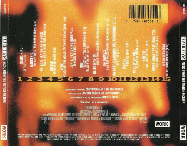 Various : Bad Boys - Music From The Motion Picture (CD, Comp)