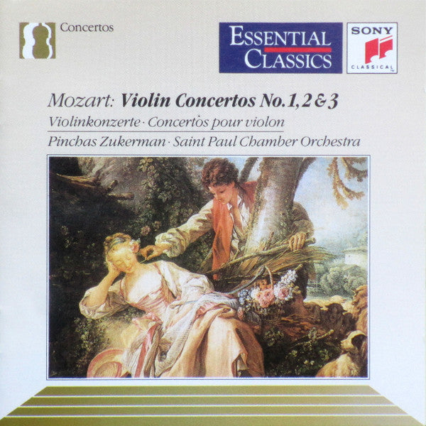 Wolfgang Amadeus Mozart, Pinchas Zukerman, The Saint Paul Chamber Orchestra - Violin Concertos Nos. 1, 2 & 3 (CD) (VG) - Endless Media