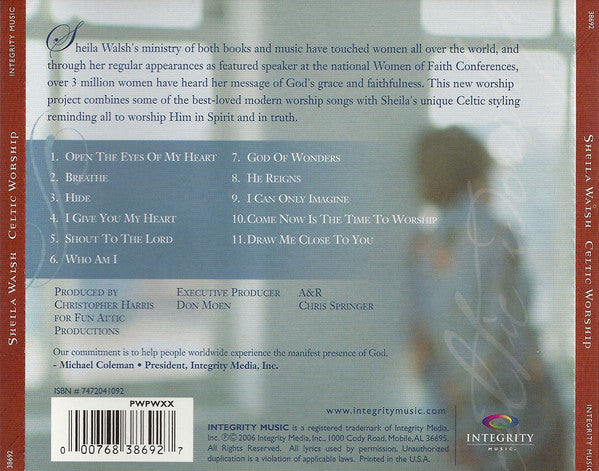 Sheila Walsh : Celtic Worship  (CD, Album)